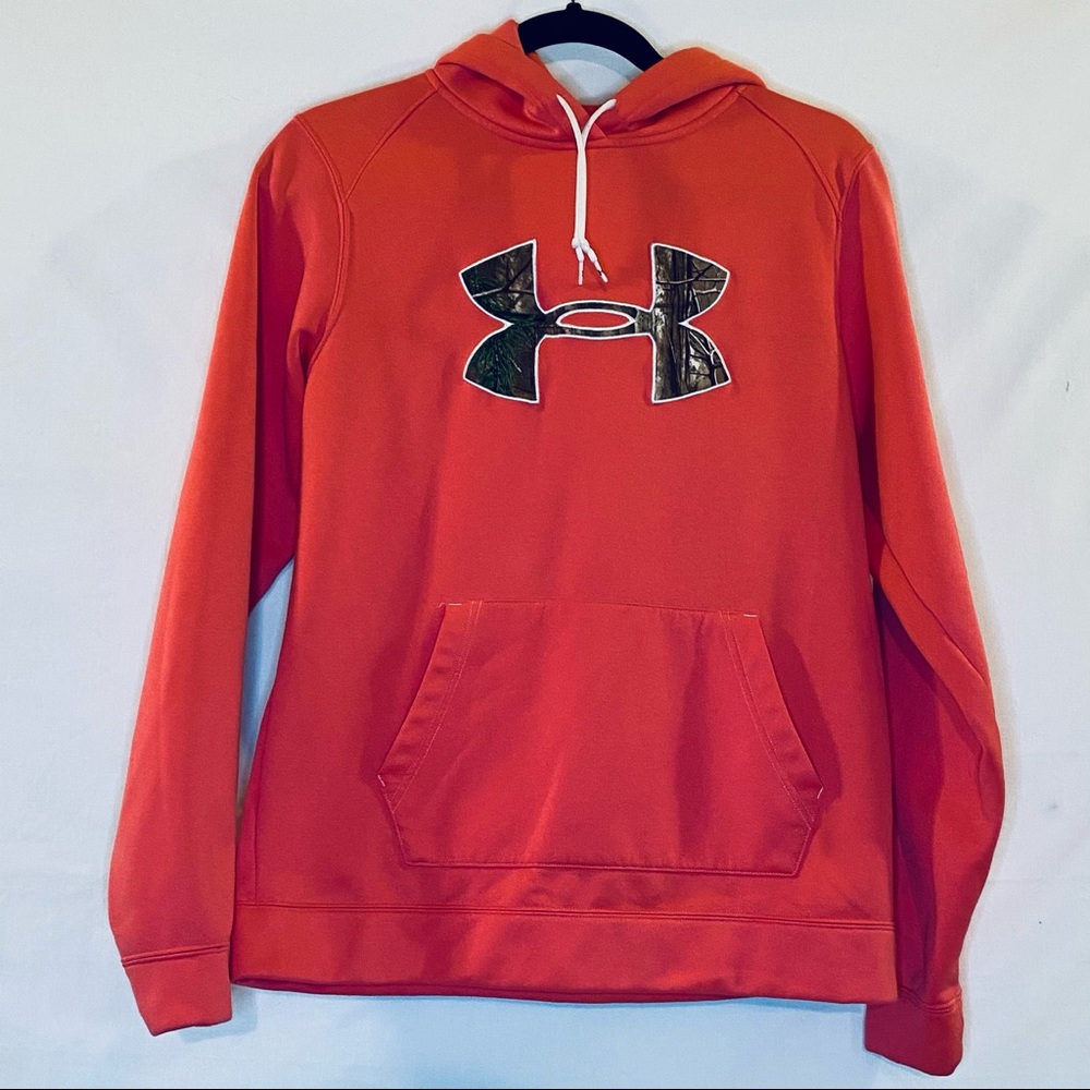 Under Armour Pink Hoodie Camo Logo sz M